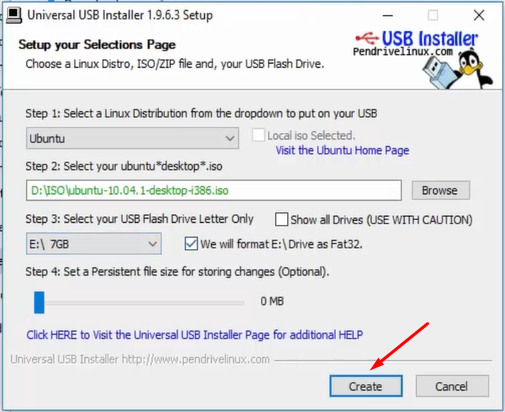 Universal USB Installer criando Pendrive Bootavel 