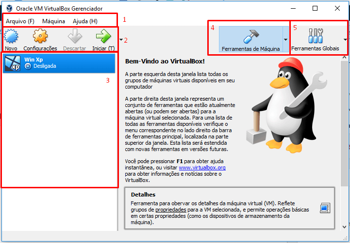 usando virtualbox