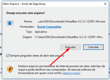 Executar VirtualBox 